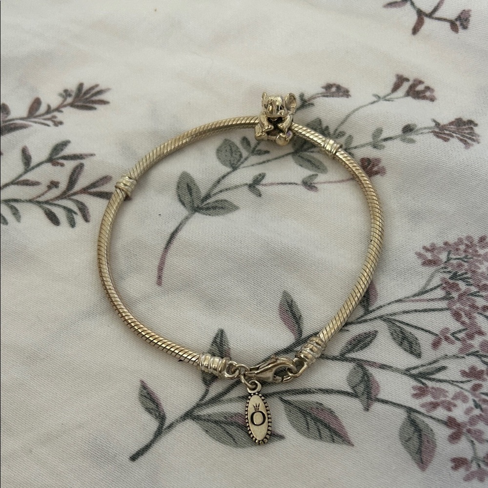 Pandora charm bracelet with elephant charm